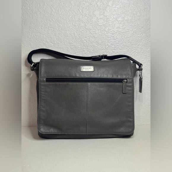 Coach Leather TSL Laptop Business Messenger Bag in Gray - Picture 1 of 15